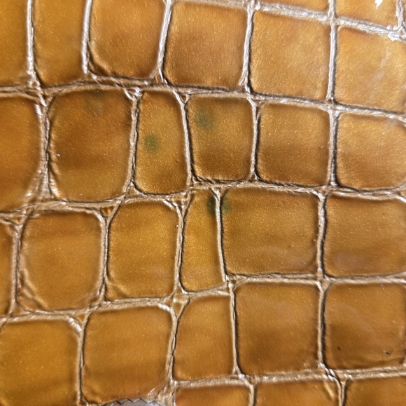 Brighton Croc-Embossed Tan Leather Shoulder Purse Small - Picture 6 of 8